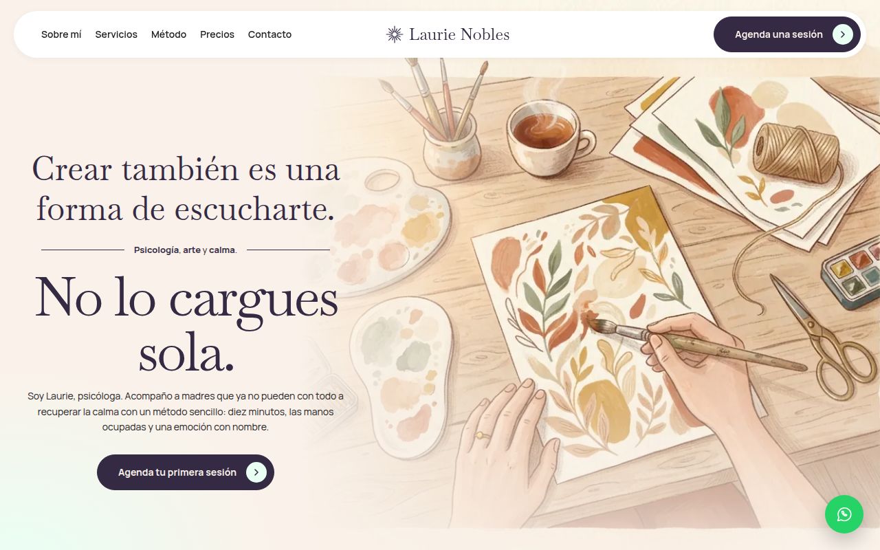 Portada del diseño 1, crema y lavanda